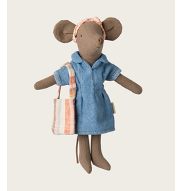 Maileg Denim dress and bag Mum mouse