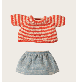 Maileg Knitted sweater and skirt Big sister mouse