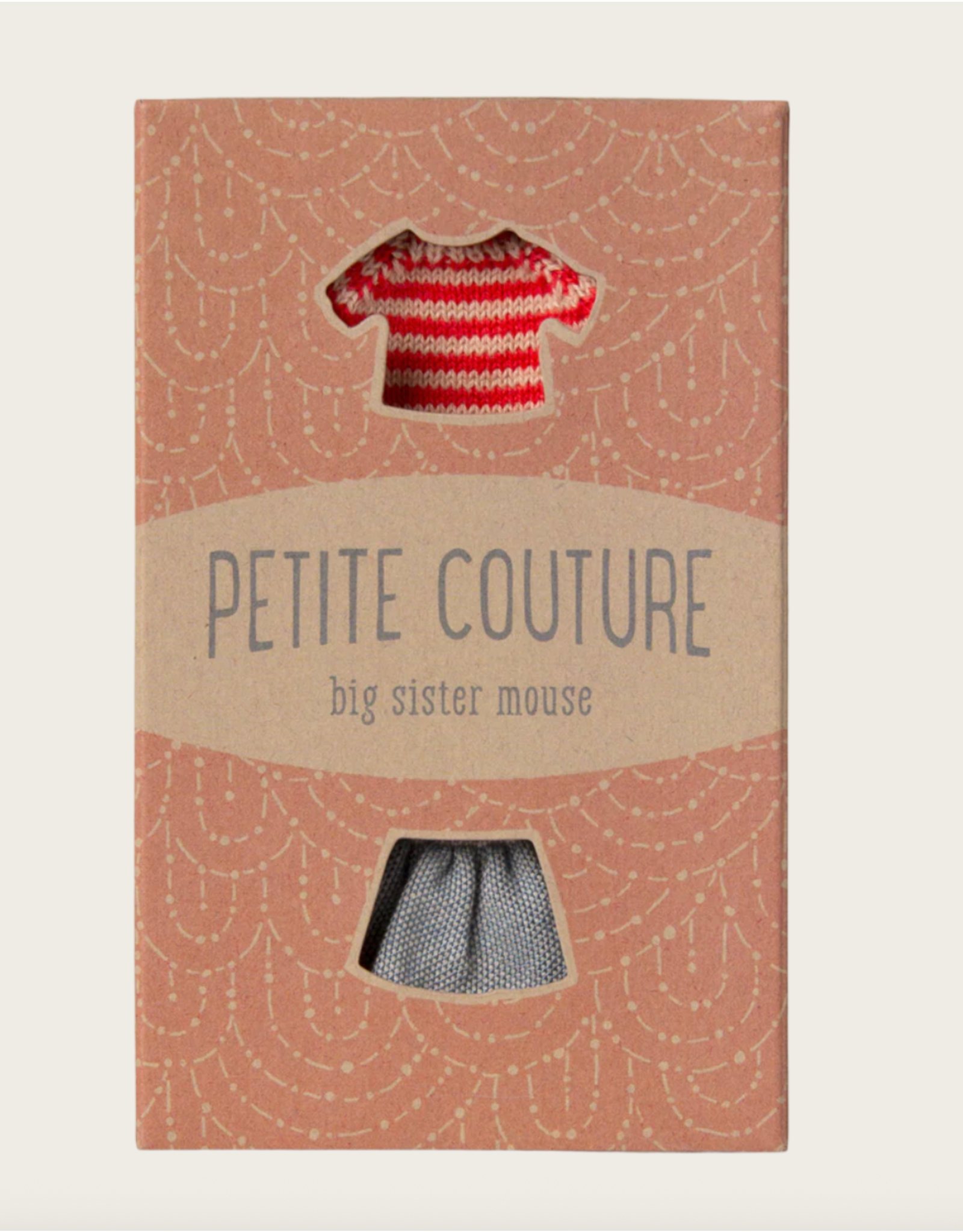 Maileg Knitted sweater and skirt Big sister mouse