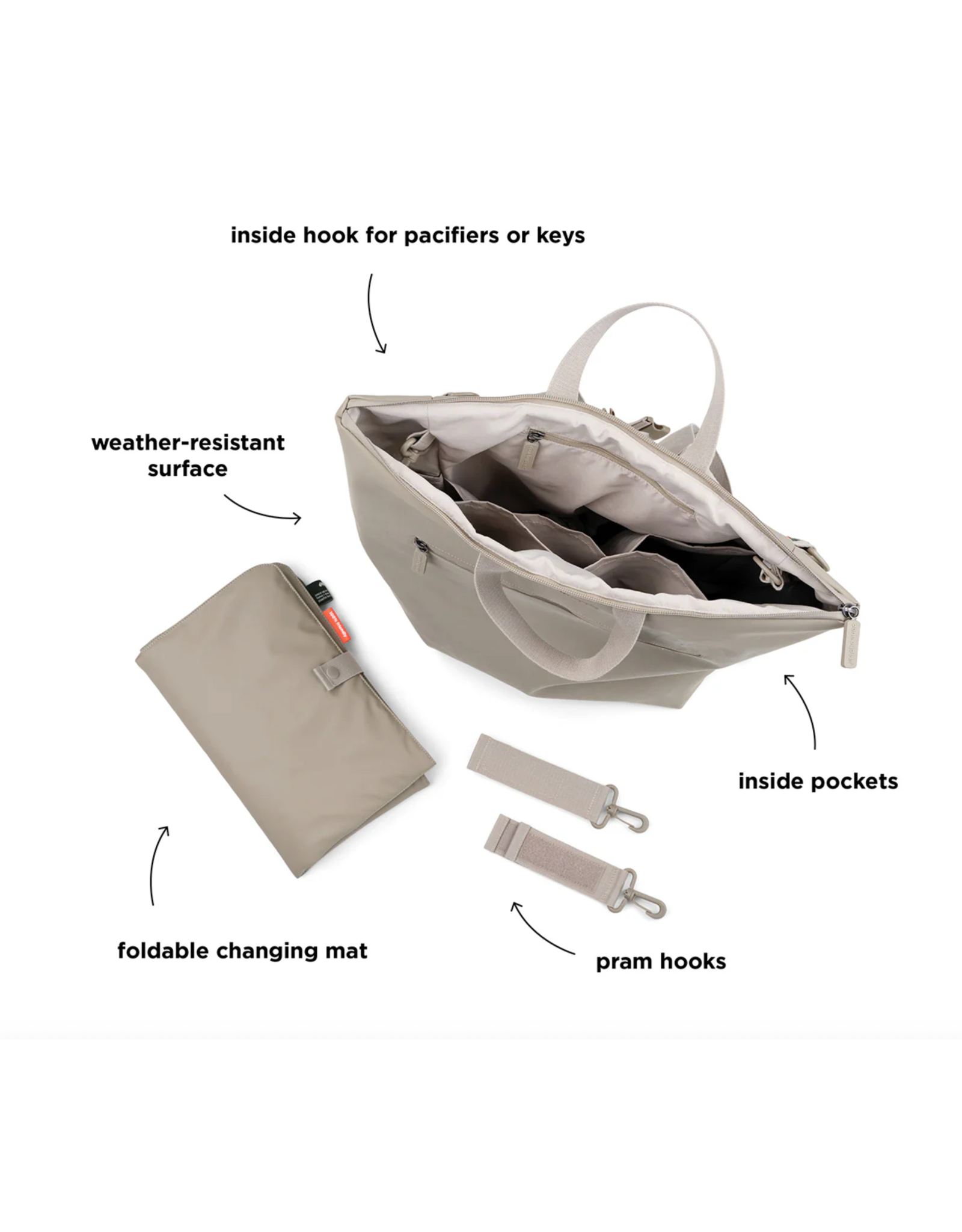 Done by Deer Changing backpack Sand