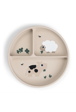 Done by Deer Stick&Stay compartment plate Tiny farm Sand