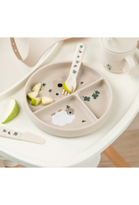 Done by Deer Stick&Stay compartment plate Tiny farm Sand
