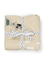 Done by Deer Burp cloth 2-pack Tiny farm Sand
