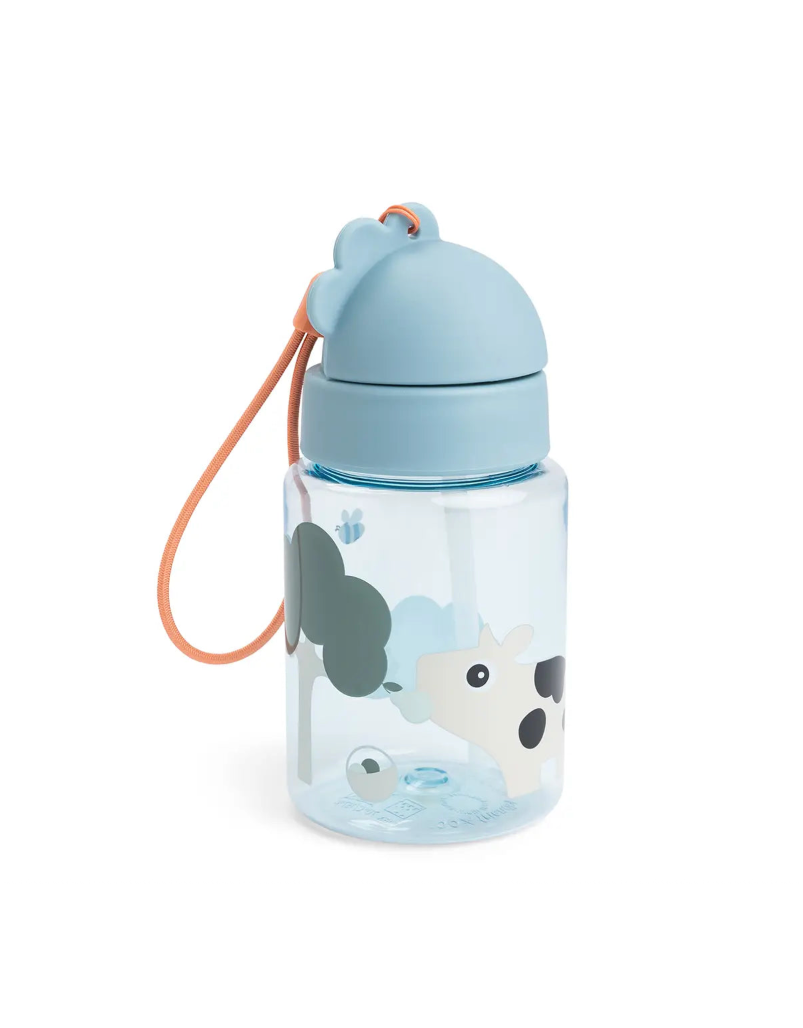 Done by Deer Straw bottle Tiny farm Blue