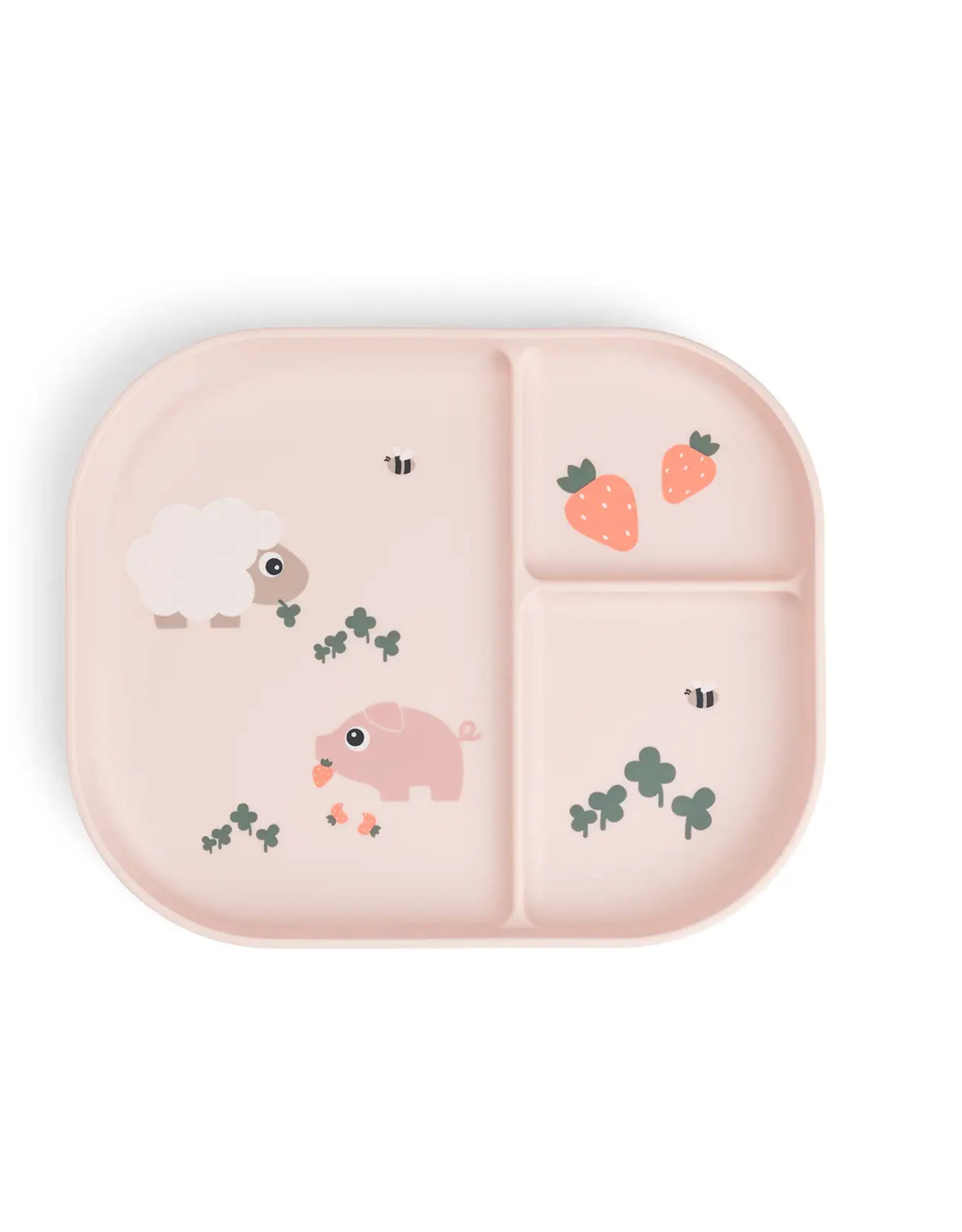 Done by Deer Foodie compartment plate Tiny farm Powder