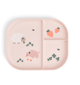 Done by Deer Foodie compartment plate Tiny farm Powder