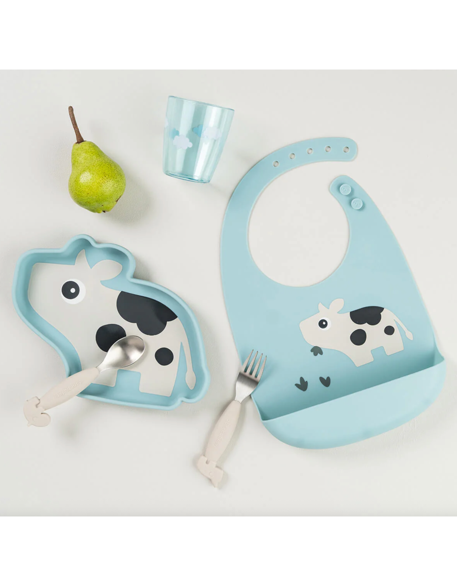 Done by Deer Silicone bib Dotti Blue