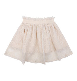 NAVY NATURAL Lily skirt flower broderie