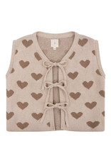 NAVY NATURAL Mikki gilet hearts  brown