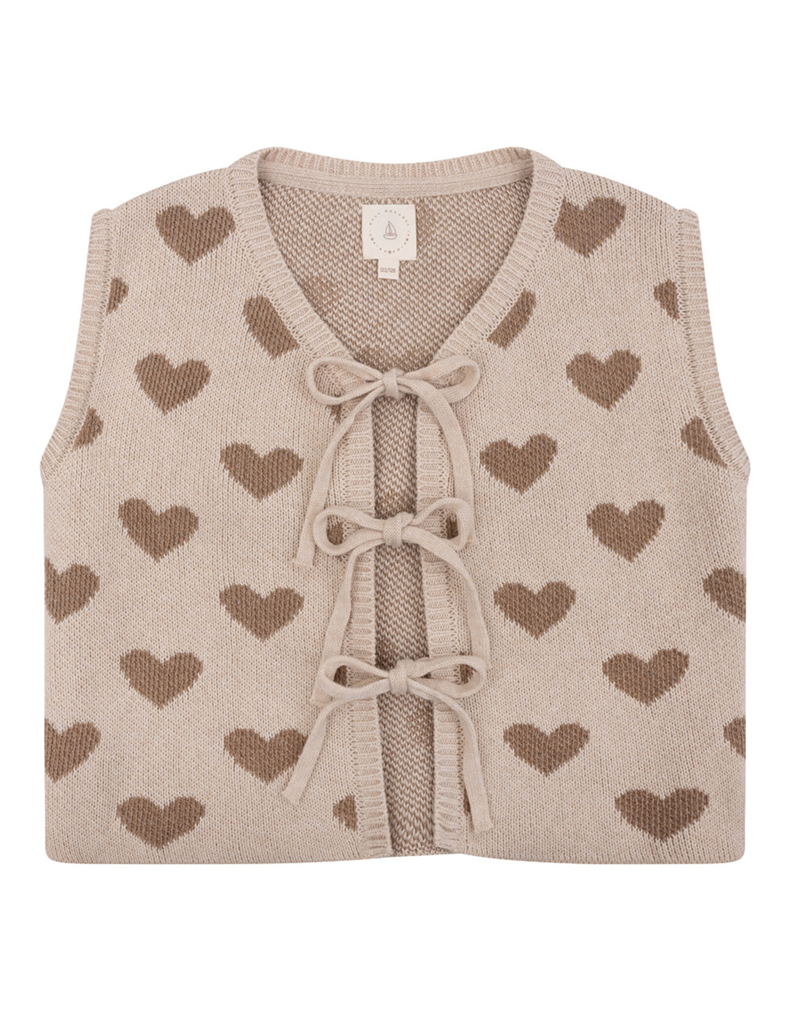 NAVY NATURAL Mikki gilet hearts  brown