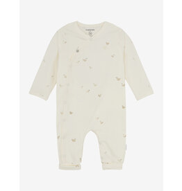 Noppies Unisex Playsuit Nolan long sleeve Animals pattern Off white nos