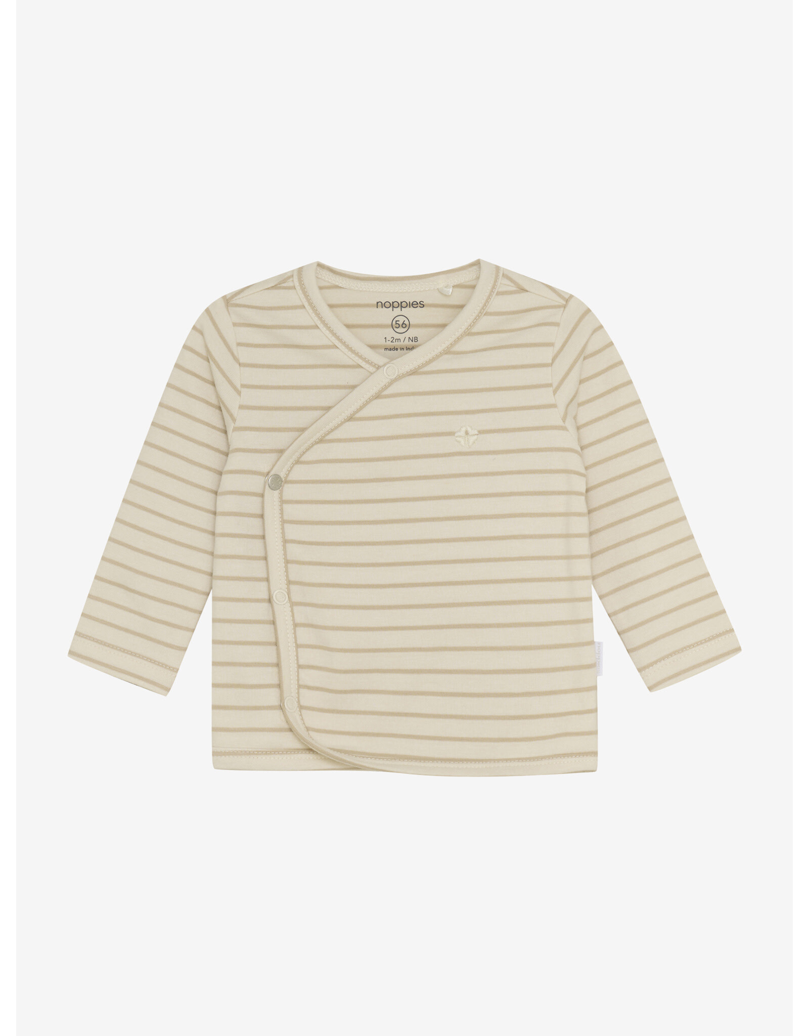 Noppies Unisex Tee wrap Nour long sleeve Stripe pattern Off white