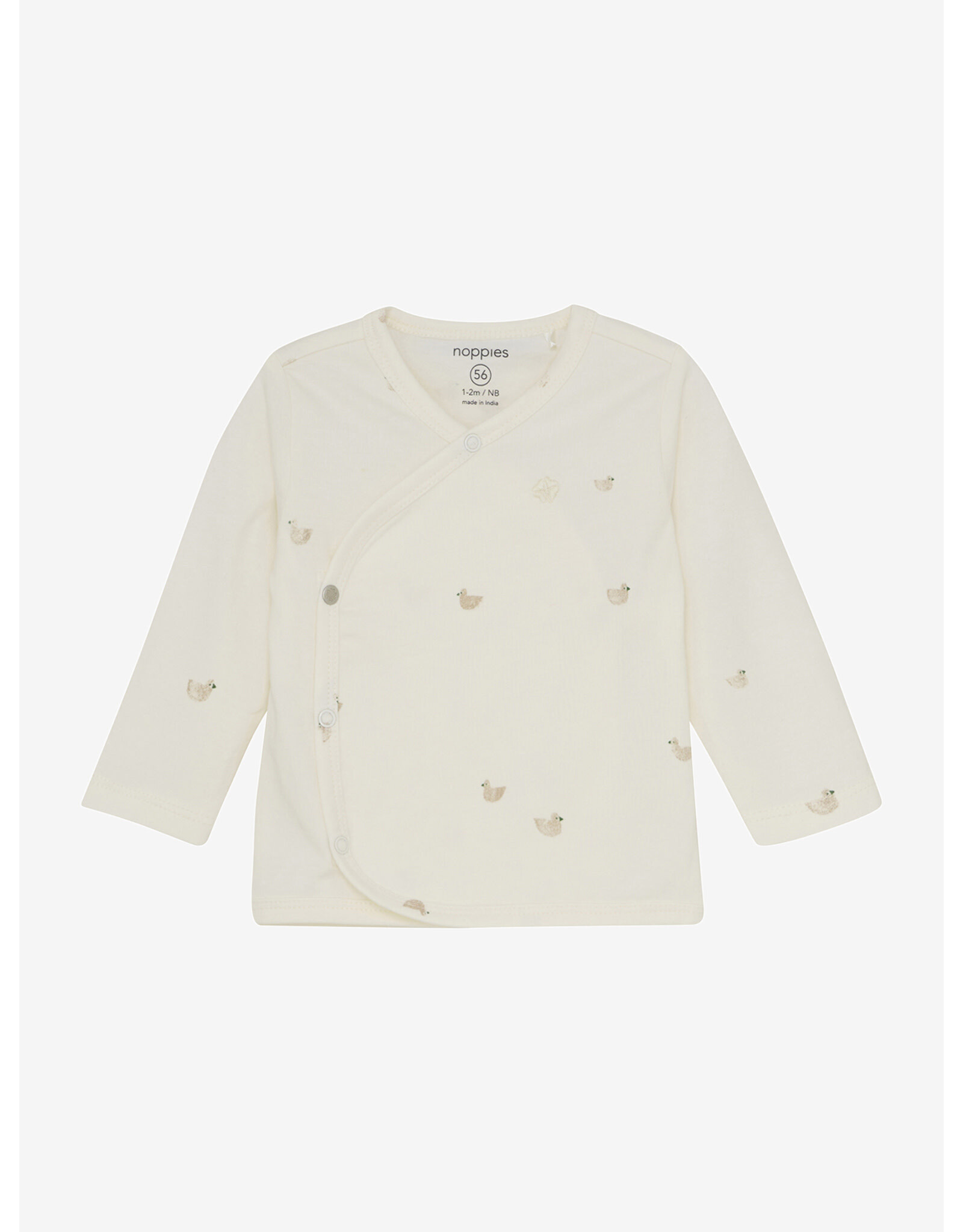 Noppies Unisex Tee wrap Nour long sleeve Animals pattern Off white