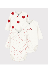Petit Bateau 3 BODIES NAISS ML hart  varianNAI