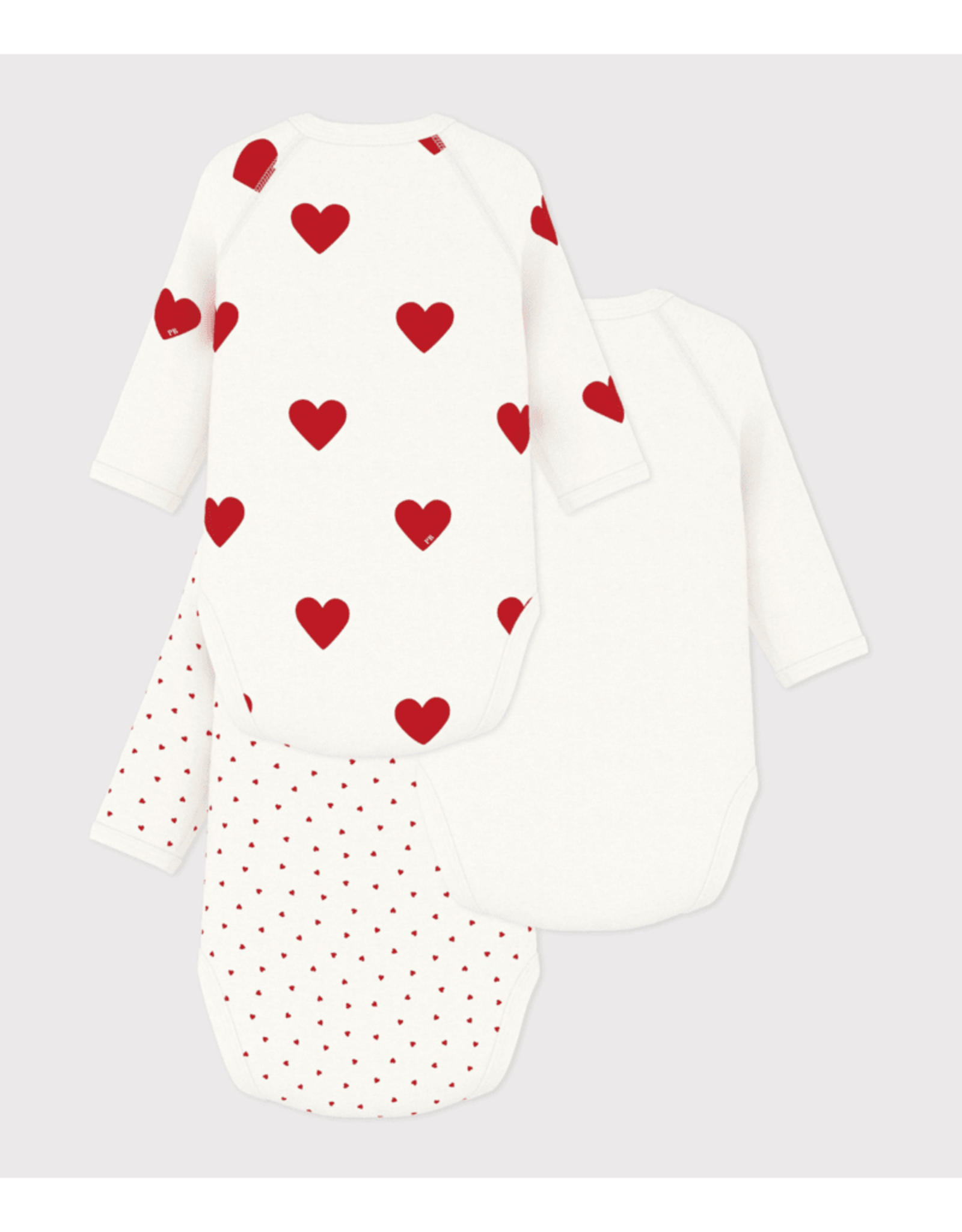 Petit Bateau 3 BODIES NAISS ML hart  varianNAI