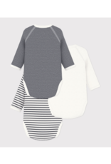 Petit Bateau 3 BODIES NAISS ML mix   varianNAI