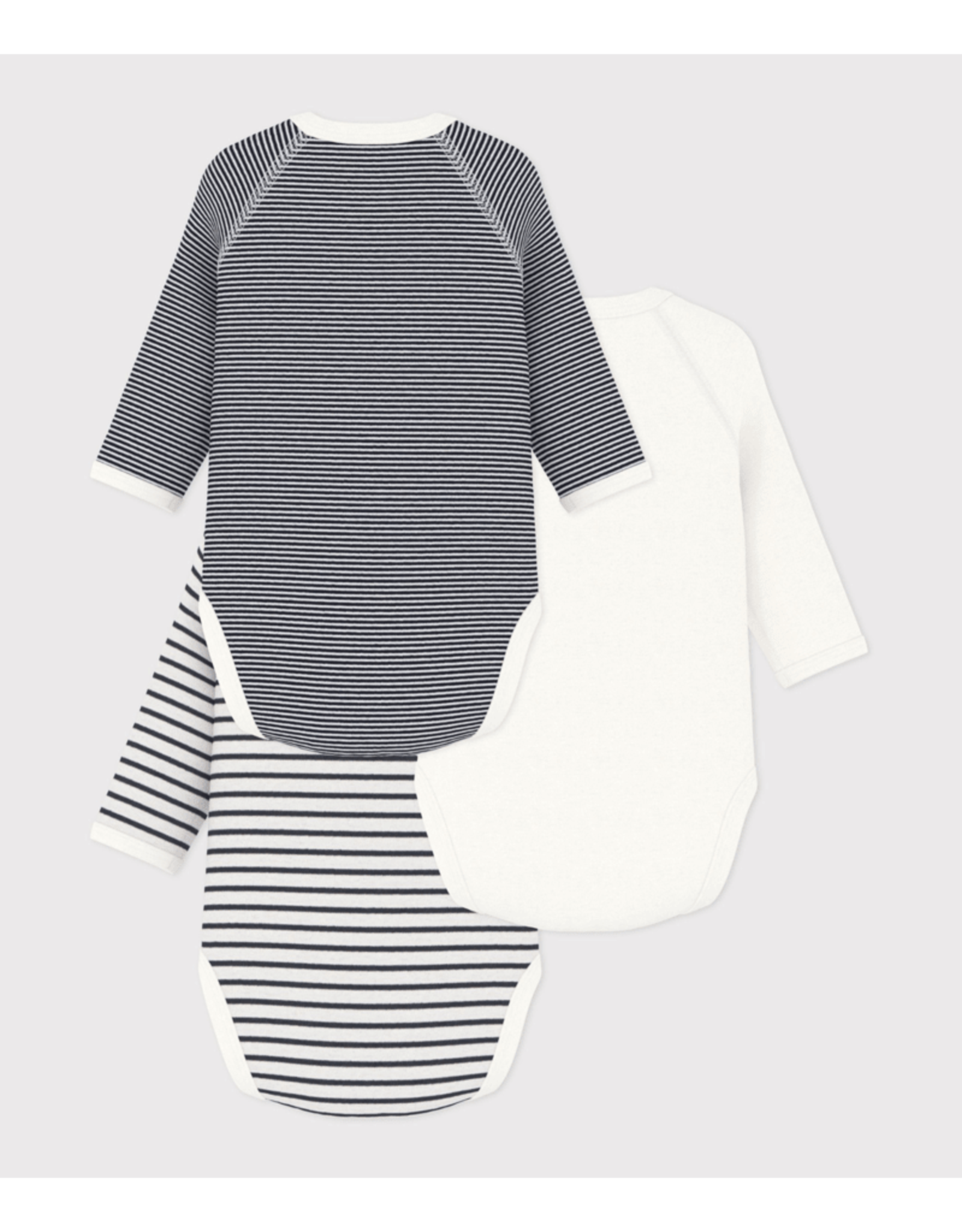 Petit Bateau 3 BODIES NAISS ML mix   varianNAI