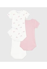 Petit Bateau 3 Bodies US MC varian pink flower