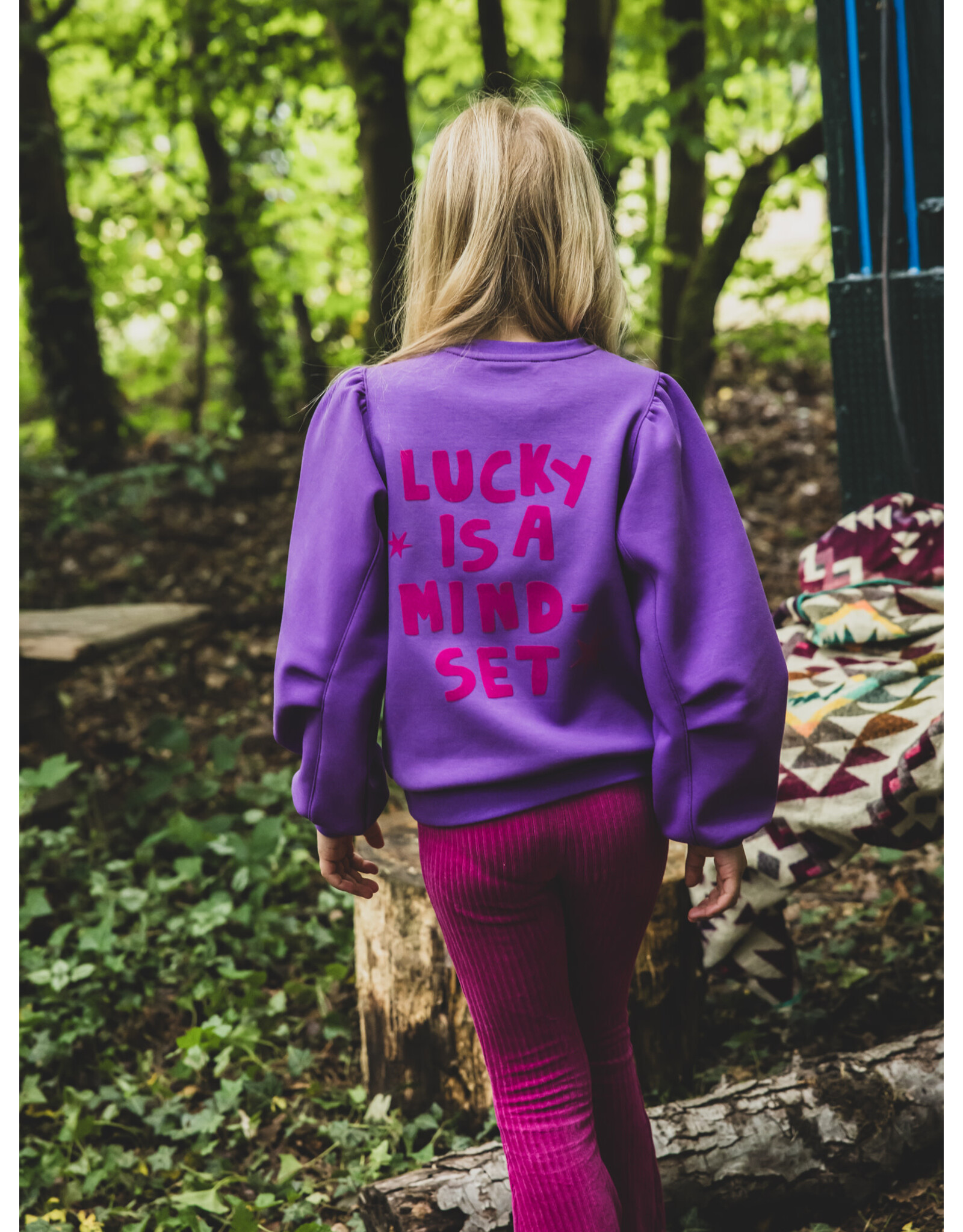 Little Looxs Little sporty scuba sweat sweater Violet purple