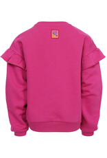 Little Looxs Little sweater with ruffles magenta pink W25