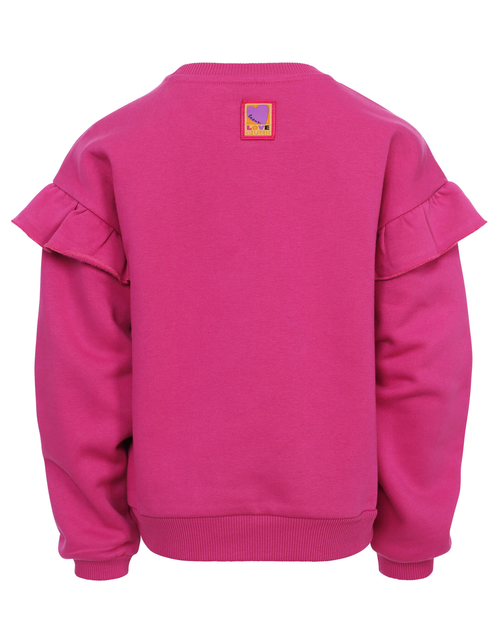Little Looxs Little sweater with ruffles magenta pink W25