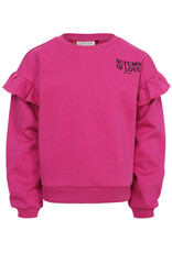 Little Looxs Little sweater with ruffles magenta pink W25