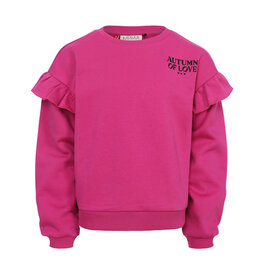 Little Looxs Little sweater with ruffles magenta pink W25