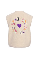 Little Looxs Little teddy gilet Dove white
