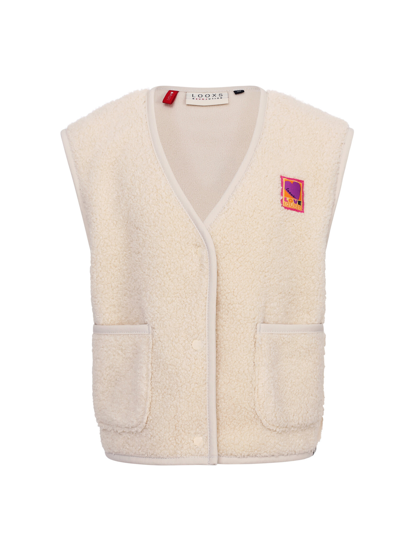 Little Looxs Little teddy gilet Dove white