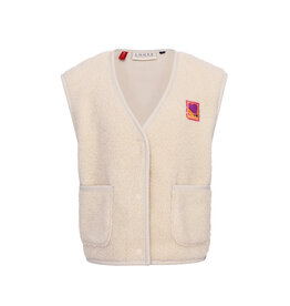 Little Looxs Little teddy gilet Dove white
