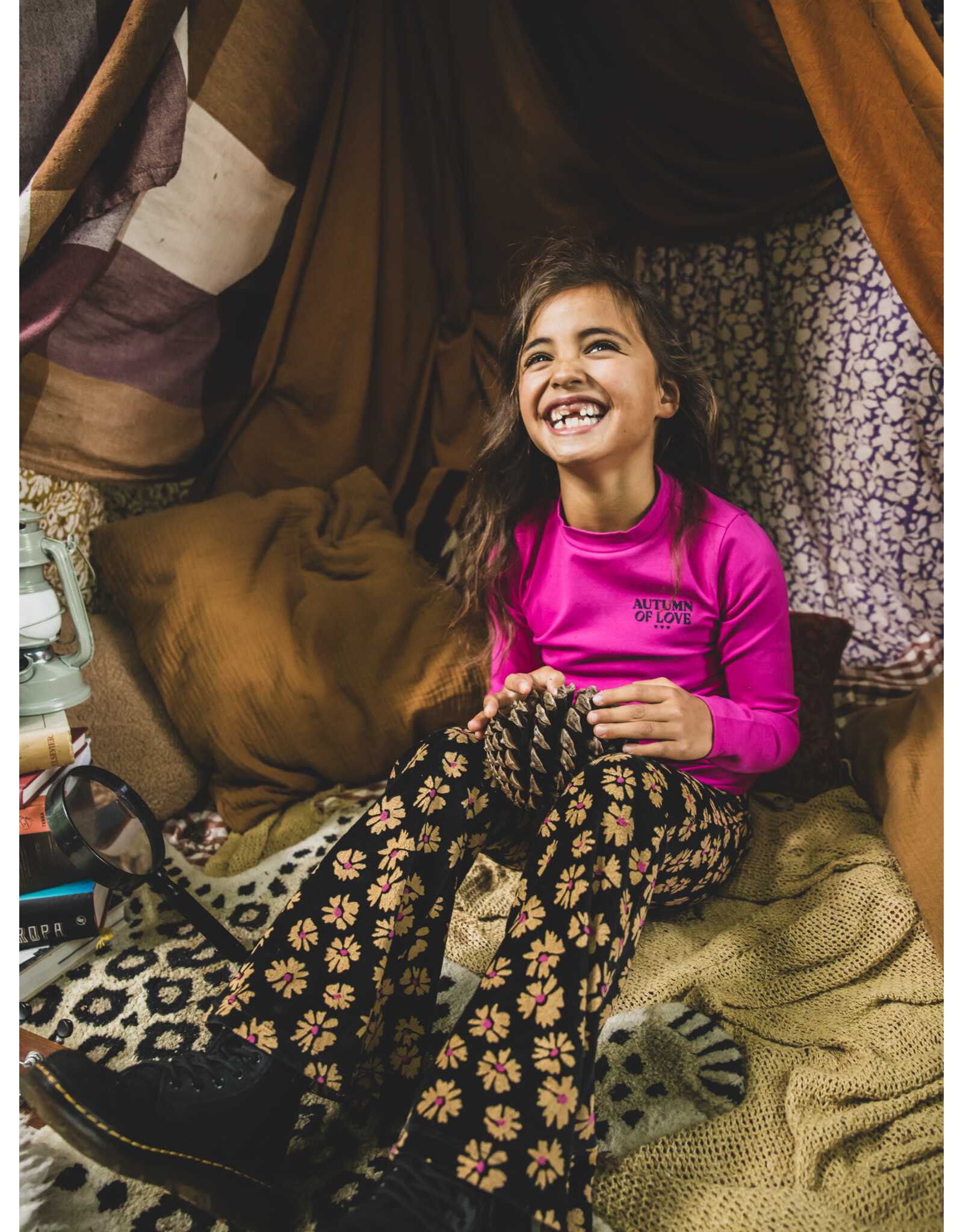 Little Looxs Little velvet flaire pants soft winterflower