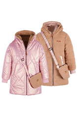 Nono Betty Reversible Hooded Mid Long Jacket+ Bag Animal