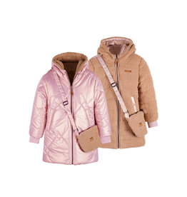 Nono Betty Reversible Hooded Mid Long Jacket+ Bag Animal
