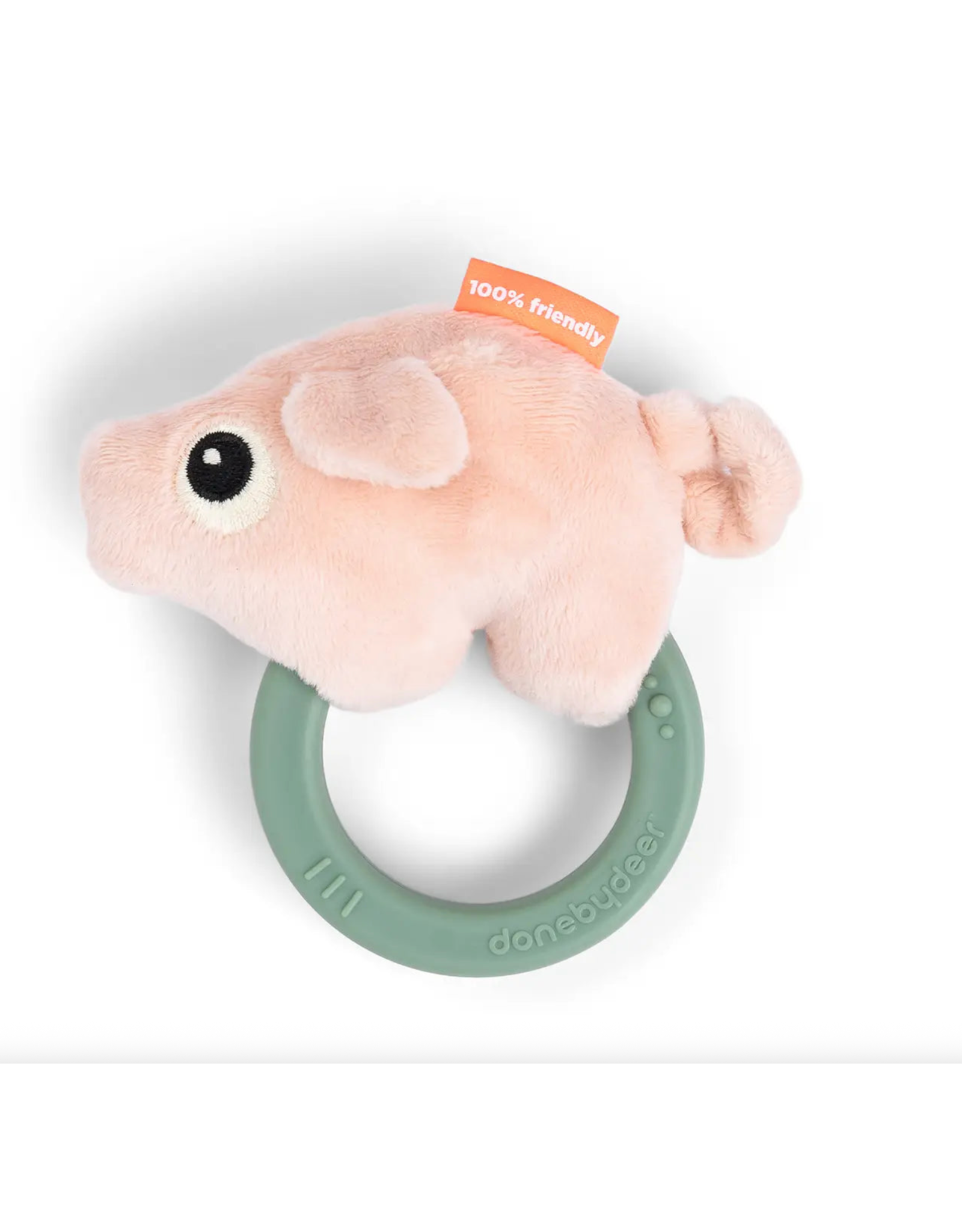 Done by Deer Sensory rattle w/teether Pigee colour