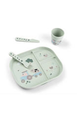 Done by Deer Foodie dinner set w/suction Tiny farm Done by Deer Foodie dinner set w/suction Tiny farm