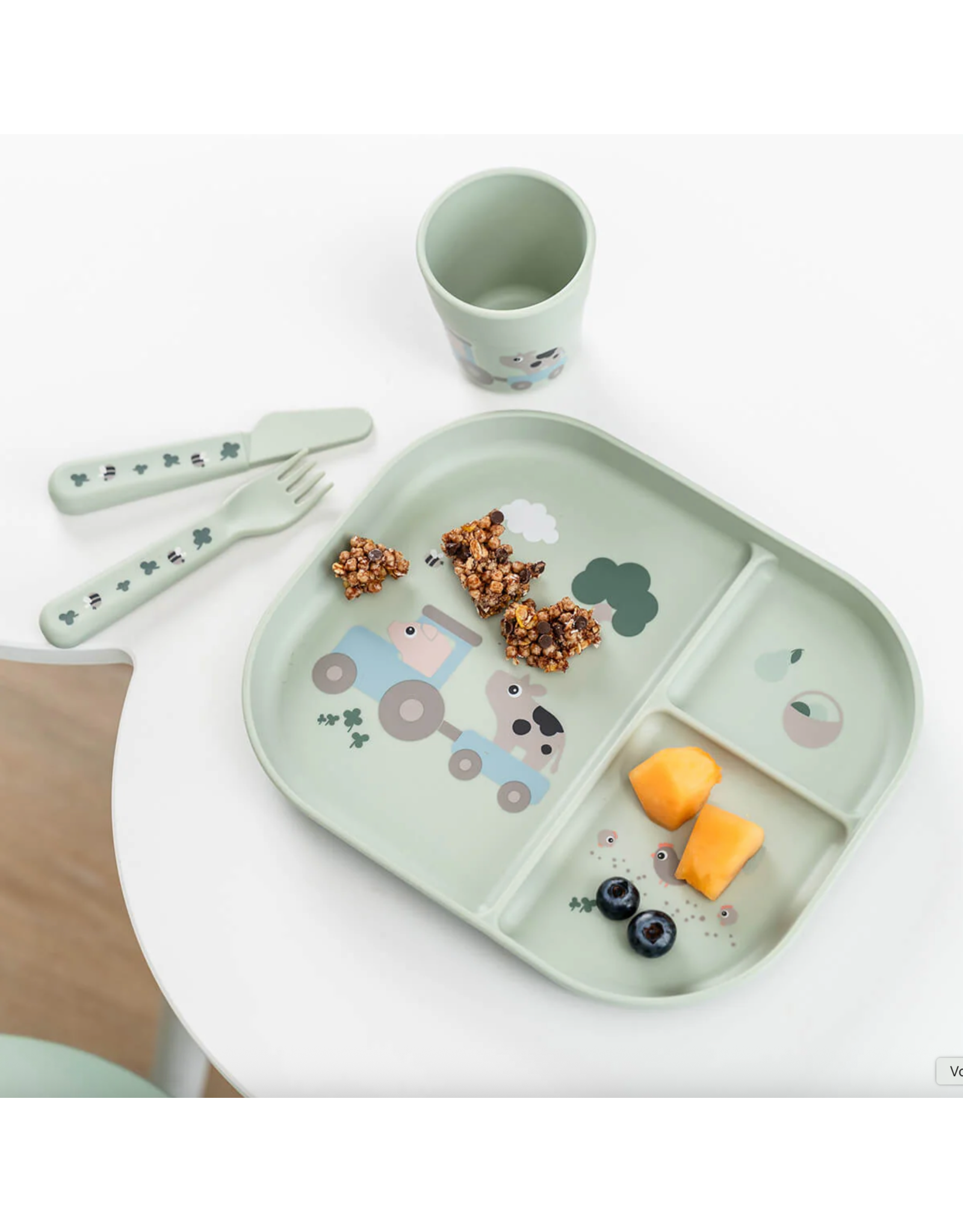 Done by Deer Foodie dinner set w/suction Tiny farm