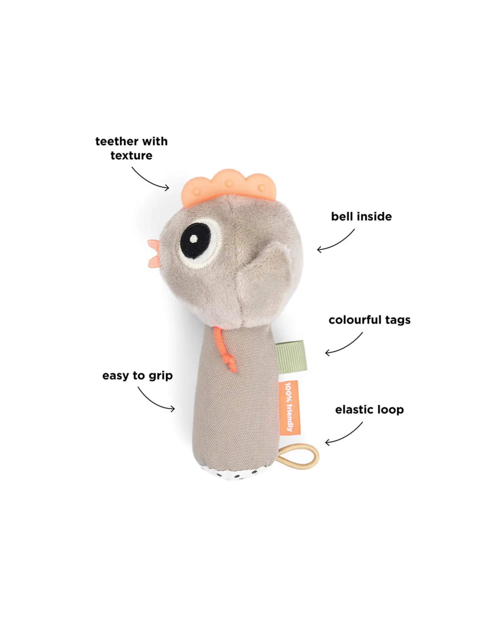 Done by Deer Sensory rattle Tiny farm Sand