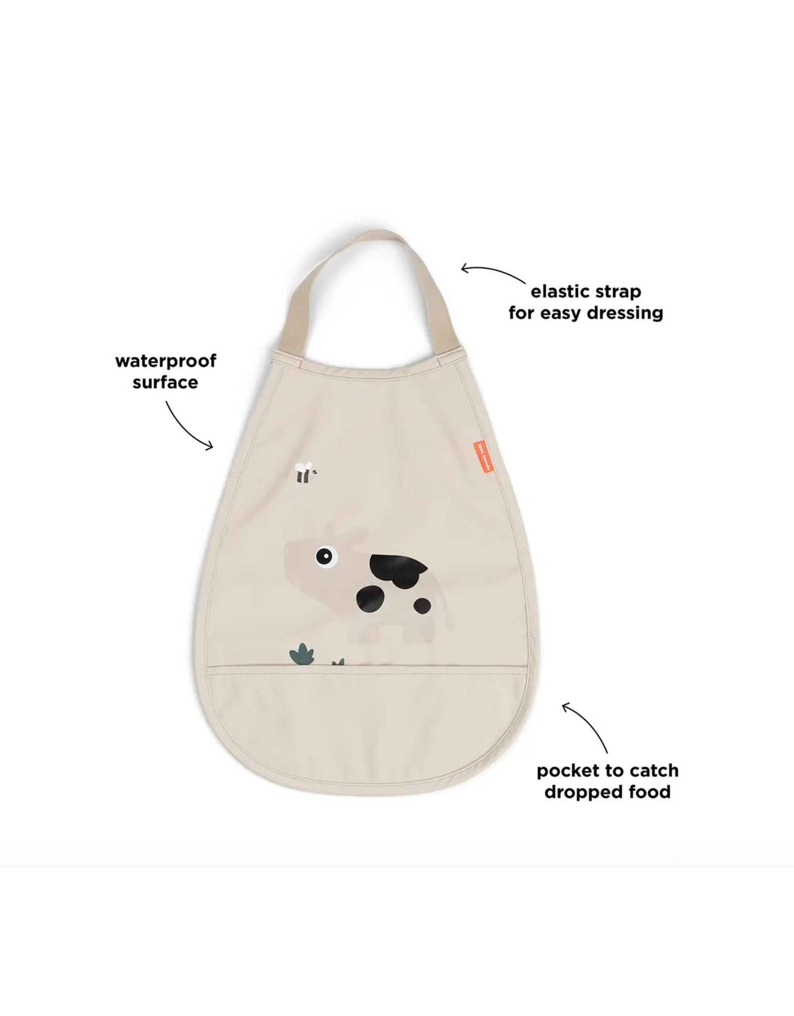 Done by Deer Pull-over bib Tiny farm Sand