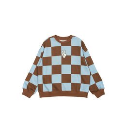 THE NEW TNPollard OS Sweatshirt Toffee Check