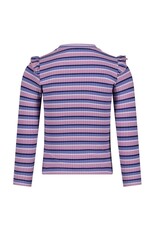 Jubel Longsleeve rib met streep - Wild Soul Violet