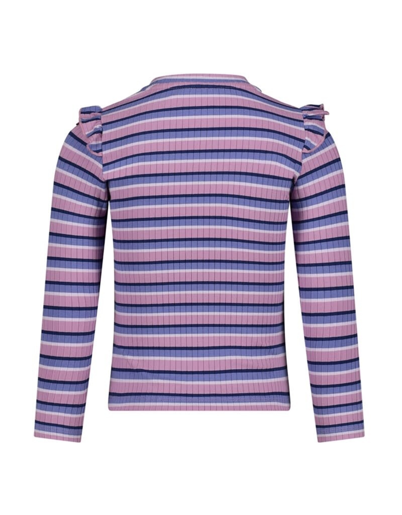 Jubel Longsleeve rib met streep - Wild Soul Violet