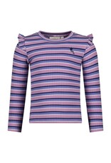 Jubel Longsleeve rib met streep - Wild Soul Violet