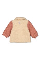 Feetje Bouclé jasje - Woodland Bloom Offwhite