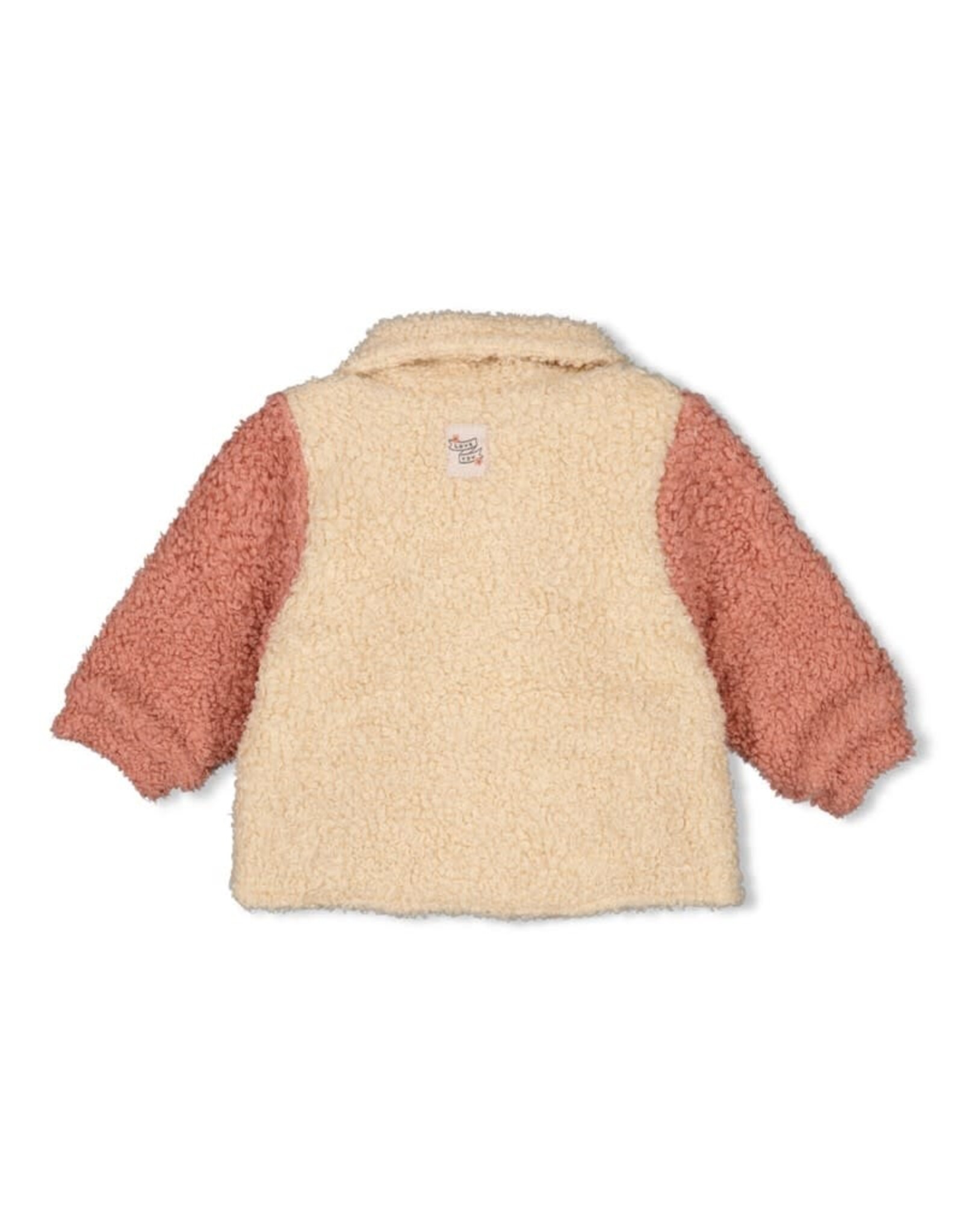 Feetje Bouclé jasje - Woodland Bloom Offwhite