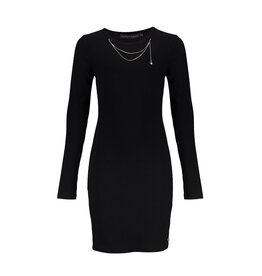 FRANKIE&LIBERTY Tessa Necklace Rib Dress 03 BLACK