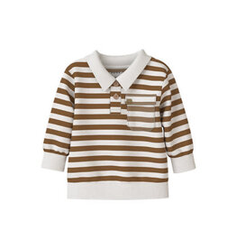 Name it NBMNILSEN LS POLO SWEAT UNB Rubber