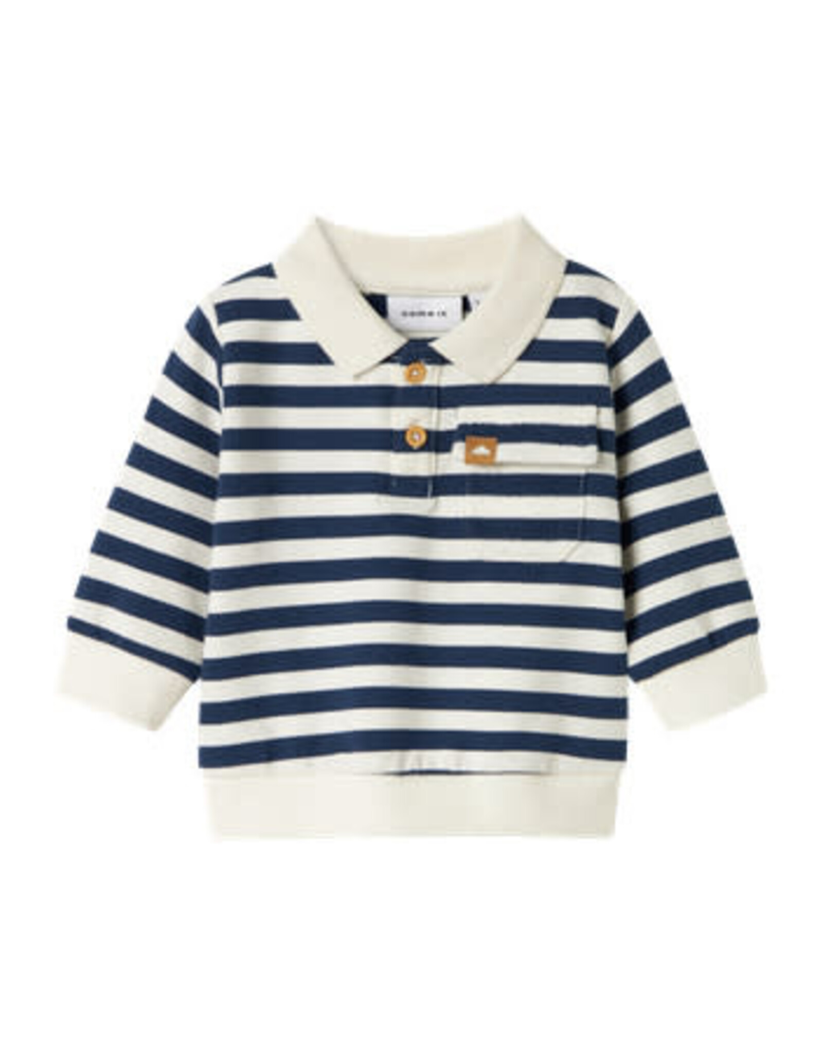 Name it NBMNILSEN LS POLO SWEAT UNB Insignia Blue