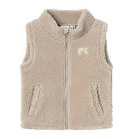Name it NMNLOFEN NREG TEDDY WAISTCOAT Pure Cashmere
