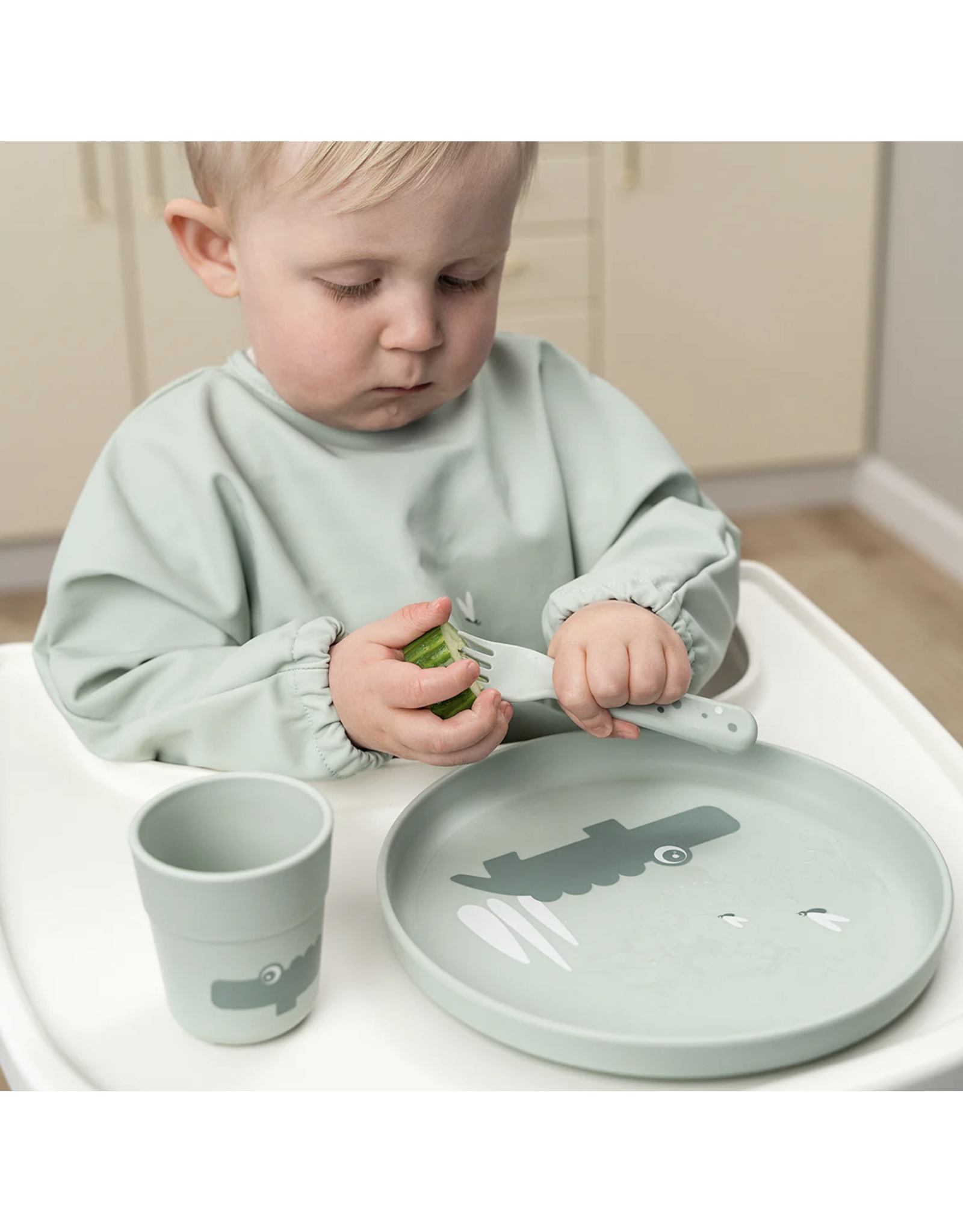 Done by Deer Foodie plate Croco Green