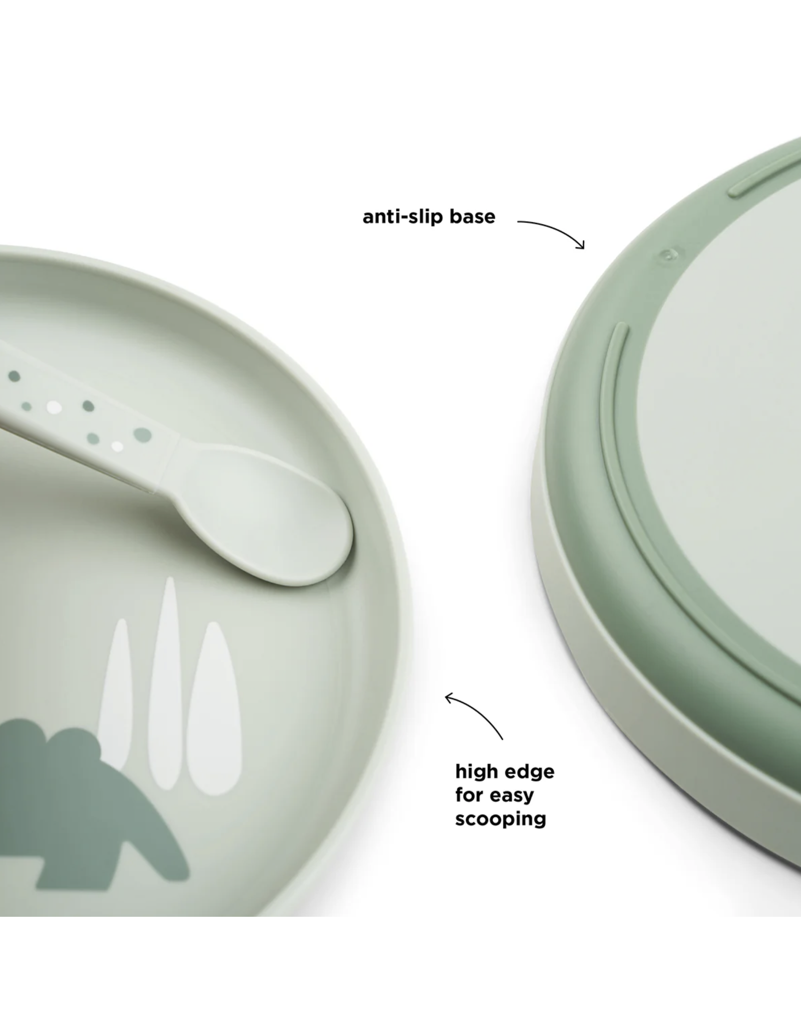 Done by Deer Foodie plate Croco Green